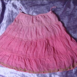 Vintage Y2K balletcore coconut girl pink gradient flowy skirt